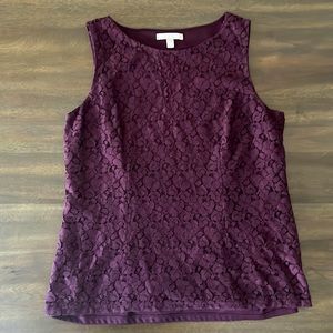 Banana Republic burgundy laced shell